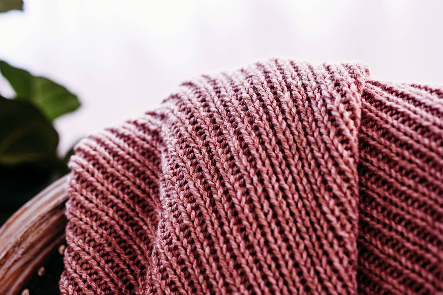 Dusty Pink Knit Throw
