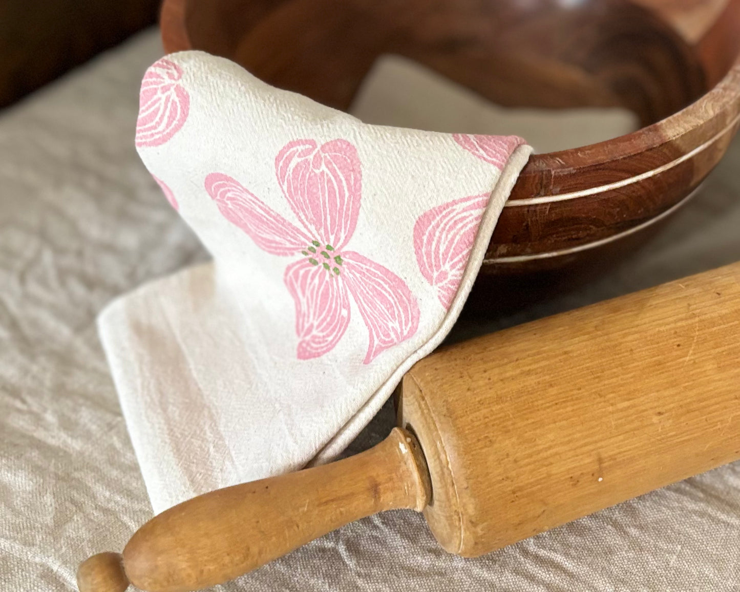 Dogwood Blossom Tea Towel