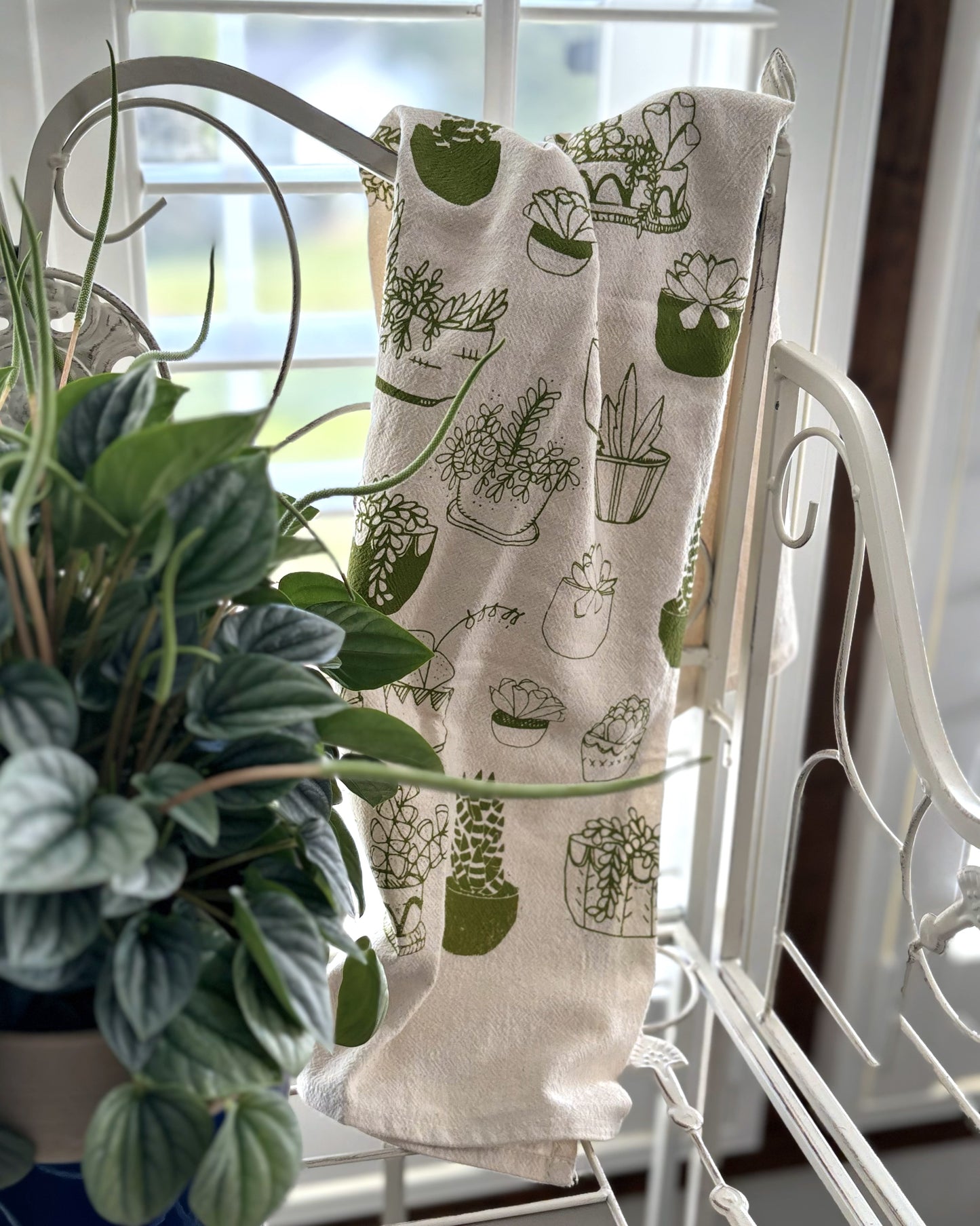 Succulent Garden Tea Towel