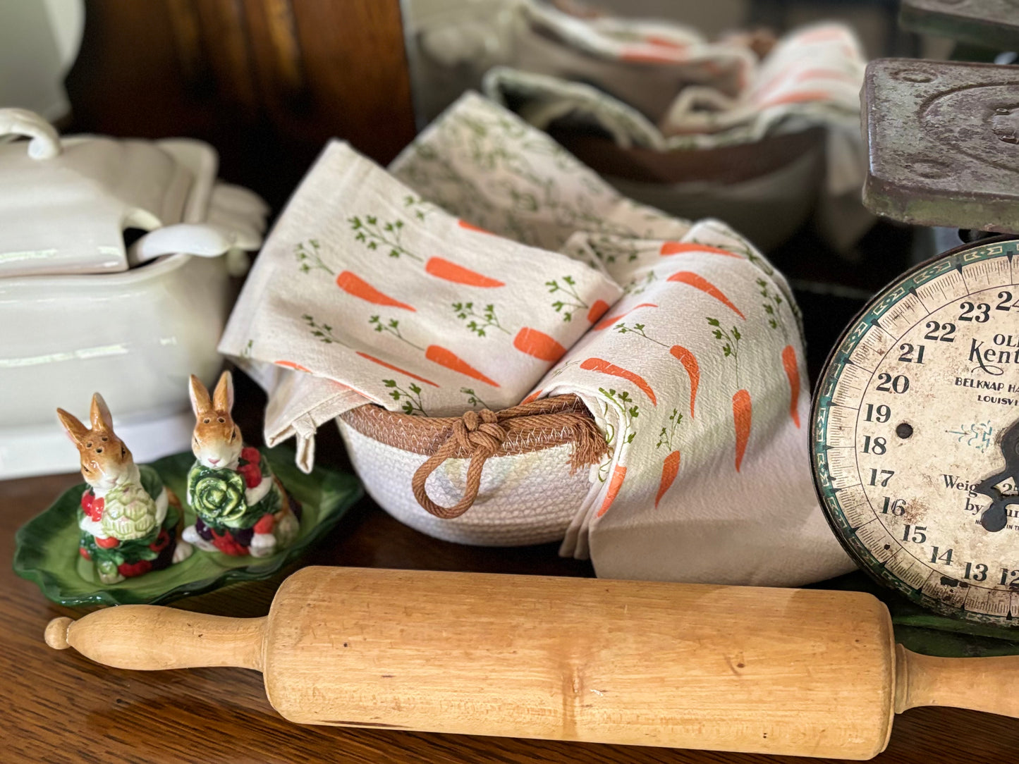 Carrot Patch Tea Towel