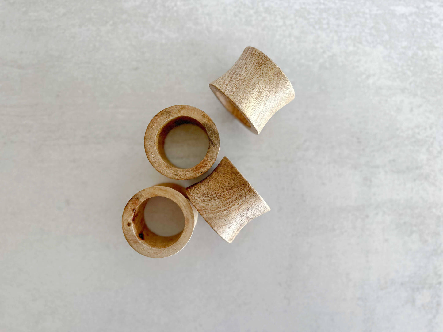 Ash Blonde Wooden Napkin Rings