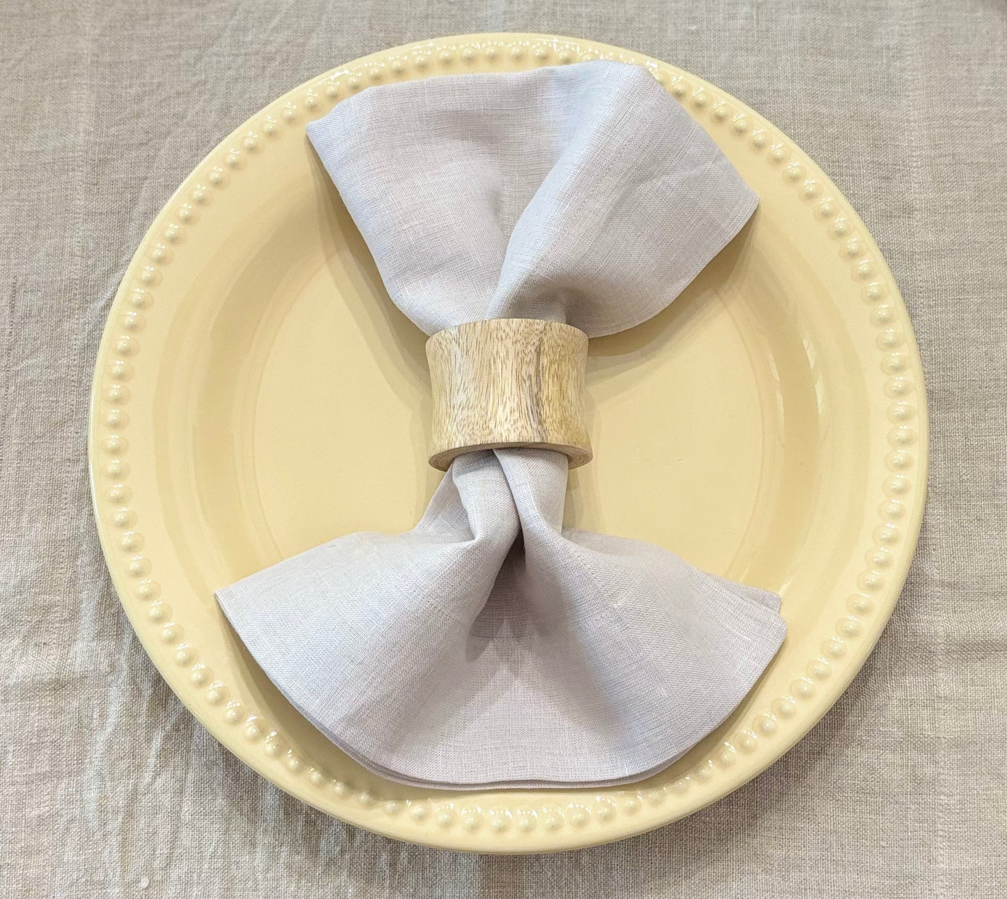 Ash Blonde Wooden Napkin Rings