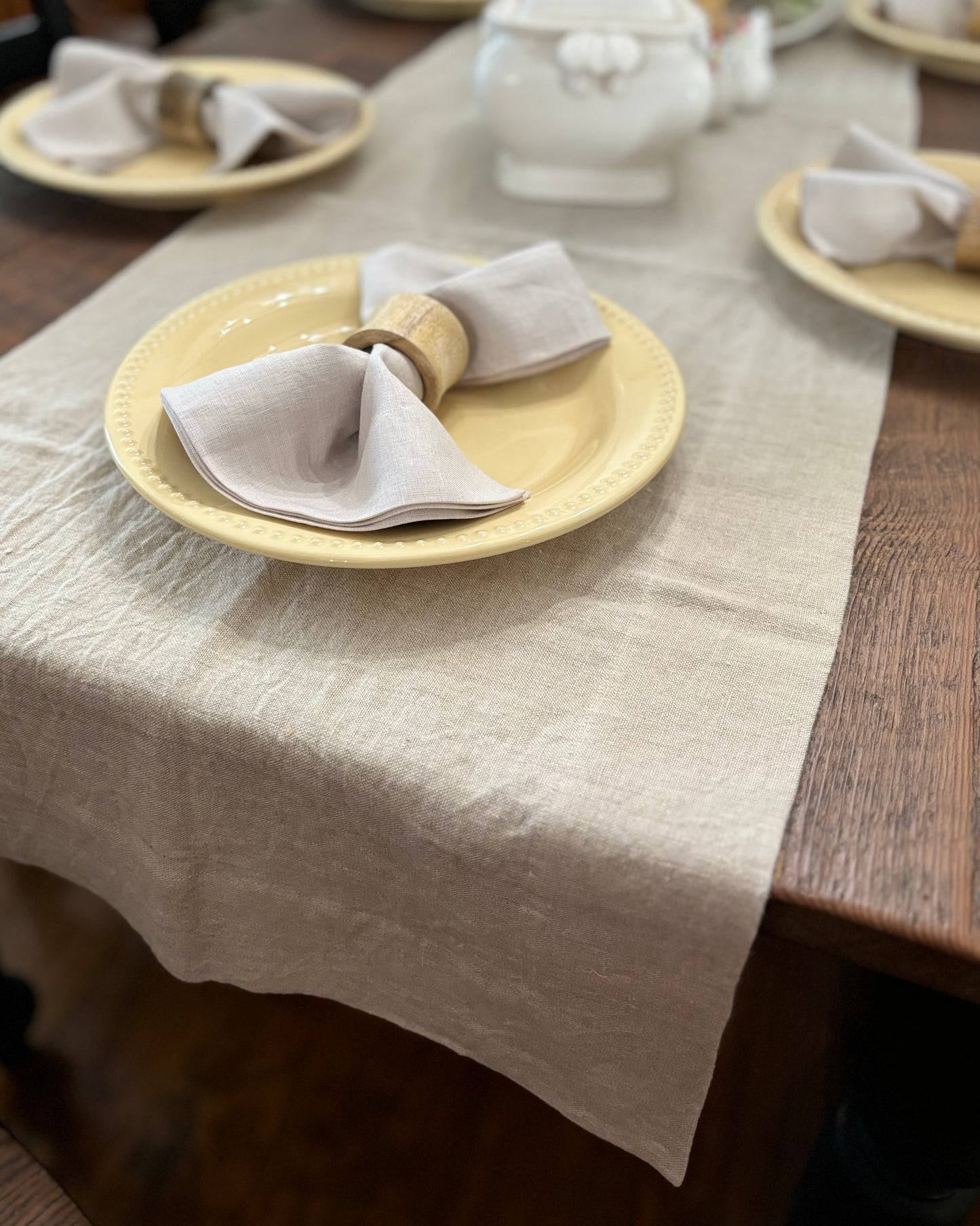 Ash Blonde Wooden Napkin Rings